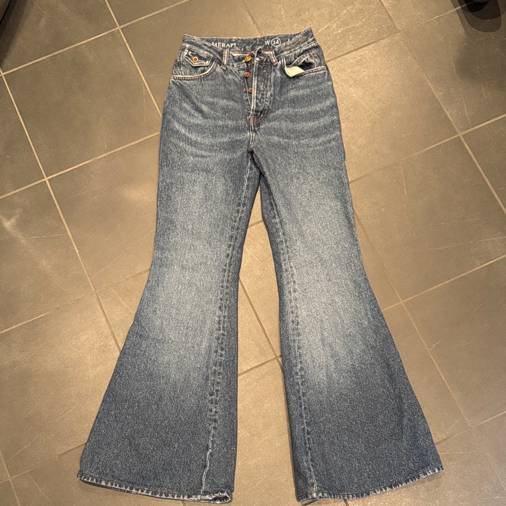 Chloe jeans blue flare denim merapi